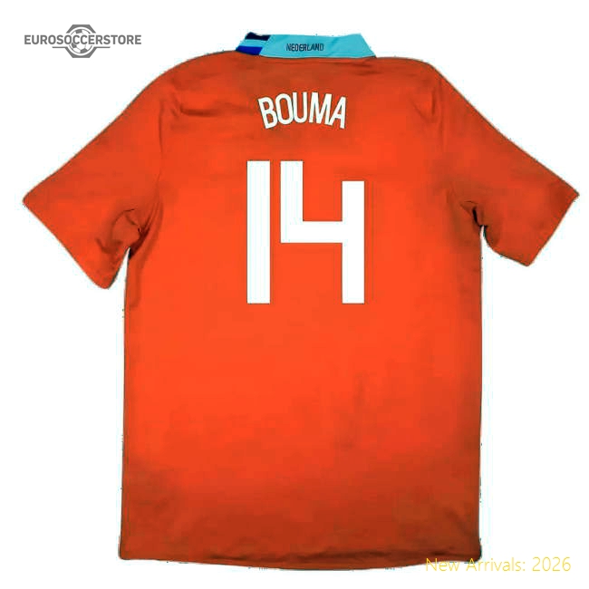 Holland 2008-10 Home Shirt ((Excellent) M) (Bouma 14)-Football Jersey Hub