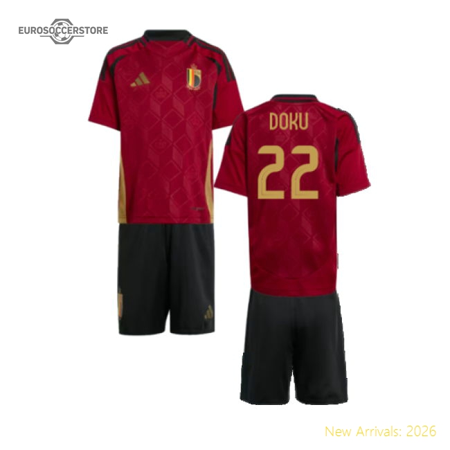 2024-2025 Belgium Home Mini Kit (Doku 22)-Football Jersey Hub
