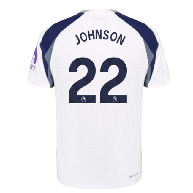 2025-2026 Tottenham Hotspur Authentic Home Shirt (Johnson 22)-Football Jersey Hub