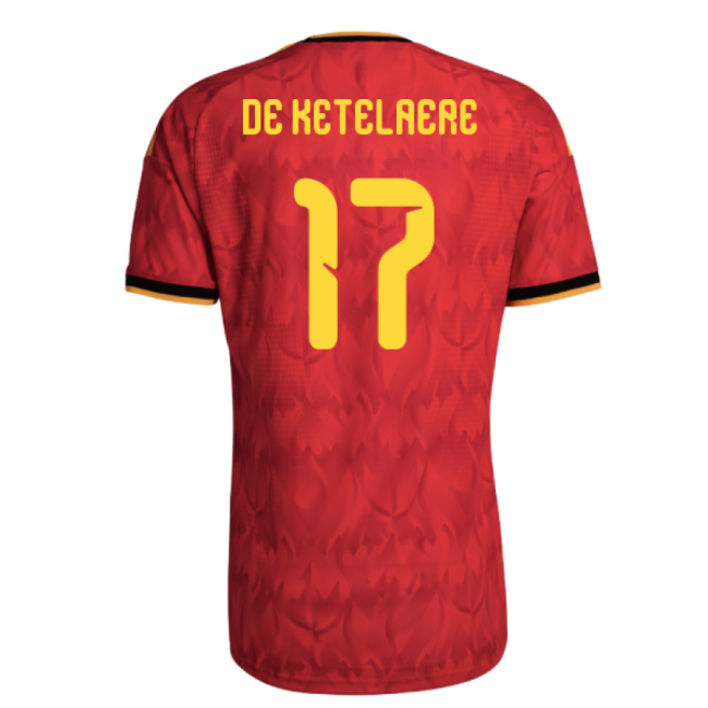 2026-2027 Belgium Authentic Home Shirt (De Ketelaere 17)-Football Jersey Hub