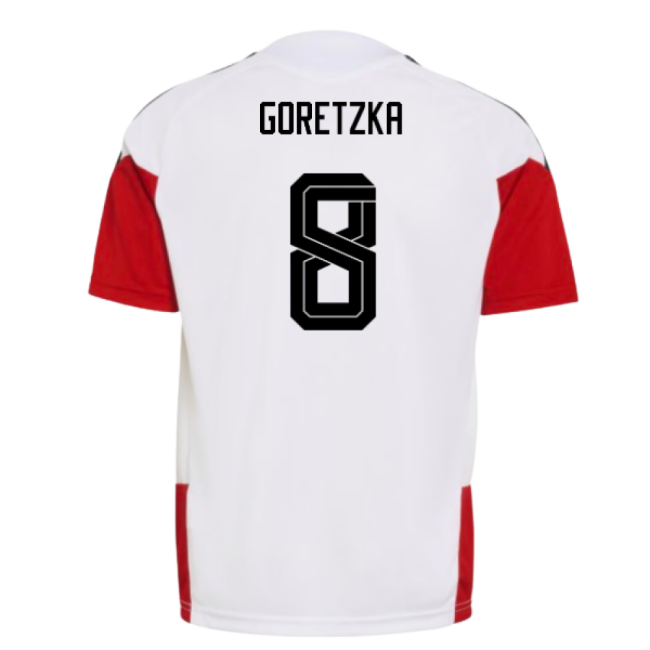 2026-2027 Germany Training Jersey (White) - Kids (Goretzka 8)-Football Jersey Hub