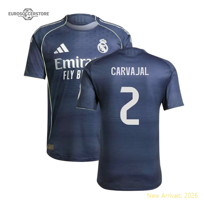 2025-2026 Real Madrid Authentic Away Shirt (Carvajal 2)-Football Jersey Hub