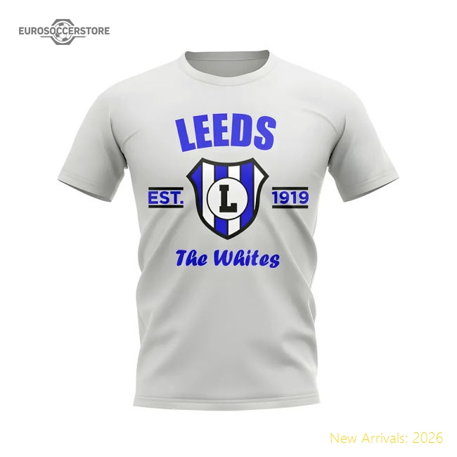 Leeds Established Football T-Shirt (White)-Football Jersey Hub