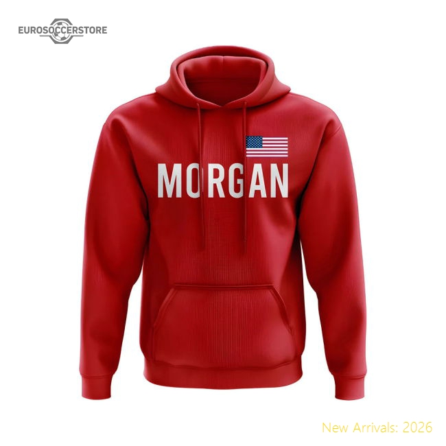 Alex Morgan USA Name Hoody (Red)-Football Jersey Hub
