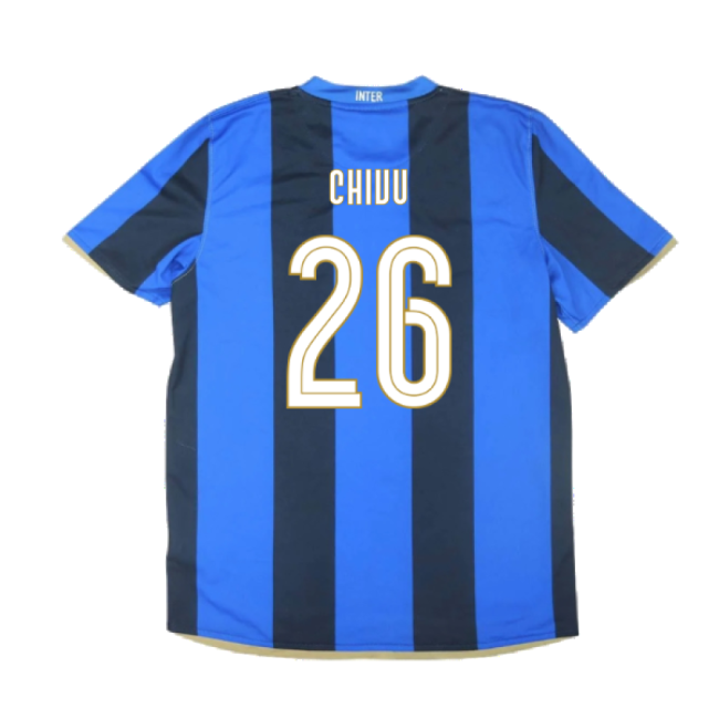 Inter Milan 2008-09 Home Shirt ((Excellent) S) (Chivu 26)-Football Jersey Hub