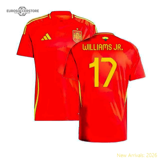 2024-2025 Spain Home Shirt (Williams JR. 17)-Football Jersey Hub