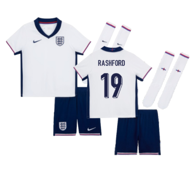 2024-2025 England Home Mini Kit (Rashford 19)-Football Jersey Hub