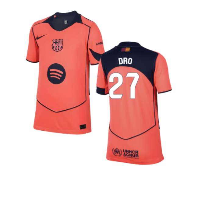 2025-2026 Barcelona Third Shirt (Kids) (Dro 27)-Football Jersey Hub