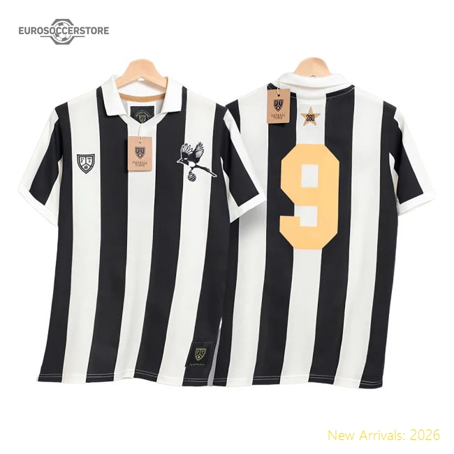 Newcastle Shearer Tribute Magpie Retro Football Shirt-Football Jersey Hub