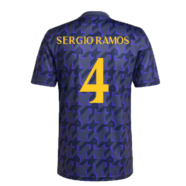 2023-2024 Real Madrid Pre-Match Shirt (Shadow Navy) (Sergio Ramos 4)-Football Jersey Hub