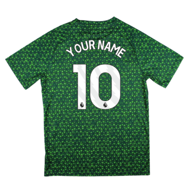 2025-2026 Man City Warm Up Jersey (Green Terrain) - Kids (Your Name)-Football Jersey Hub