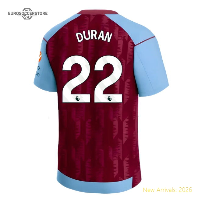 2023-2024 Aston Villa Home Shirt (Duran 22)-Football Jersey Hub