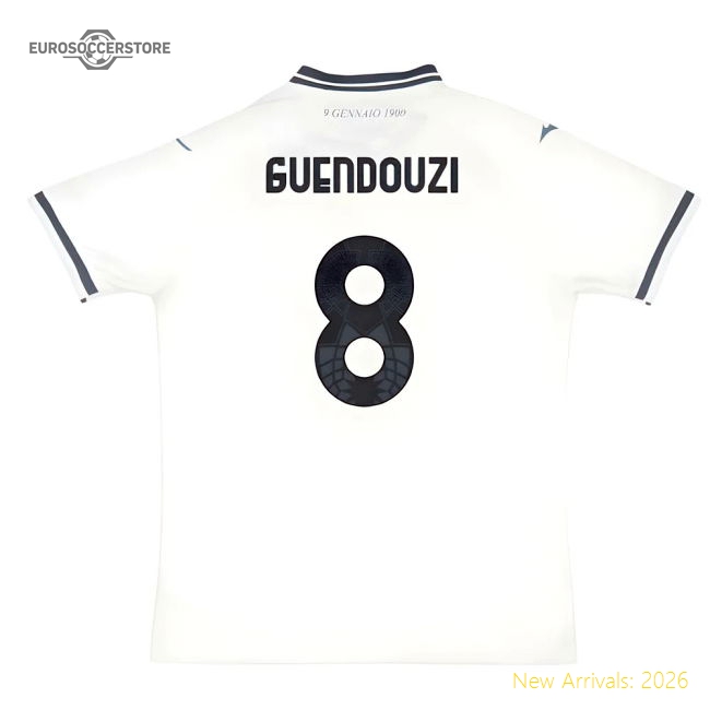 2025-2026 Lazio Away Shirt (Guendouzi 8)-Football Jersey Hub