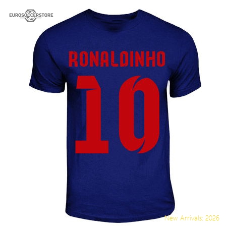 Ronaldinho Barcelona Hero T-shirt (navy)-Football Jersey Hub