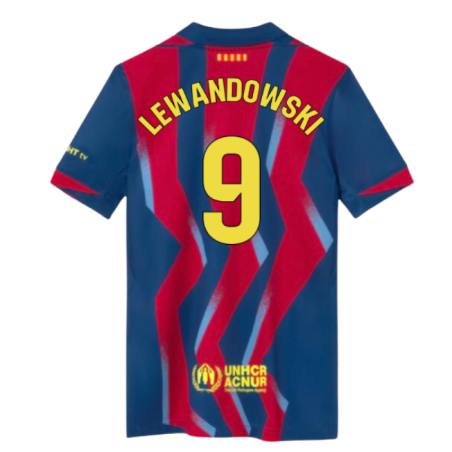 2025-2026 Barcelona Fourth Shirt (Kids) (Lewandowski 9)-Football Jersey Hub