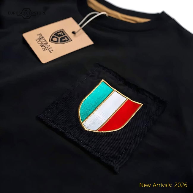 Italy Gli Azzurri Black Number 10 Retro Shirt-Football Jersey Hub