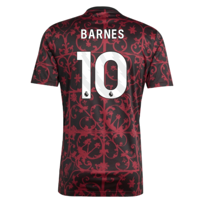 2025-2026 Liverpool Pre-Match Shirt (Black) (Barnes 10)-Football Jersey Hub