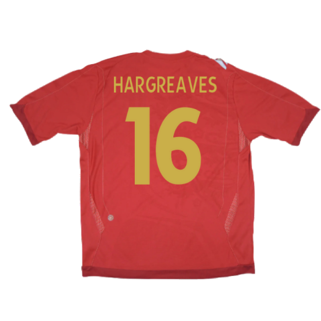 England 2006-08 Away Shirt (S) (Excellent) (HARGREAVES 16)-Football Jersey Hub