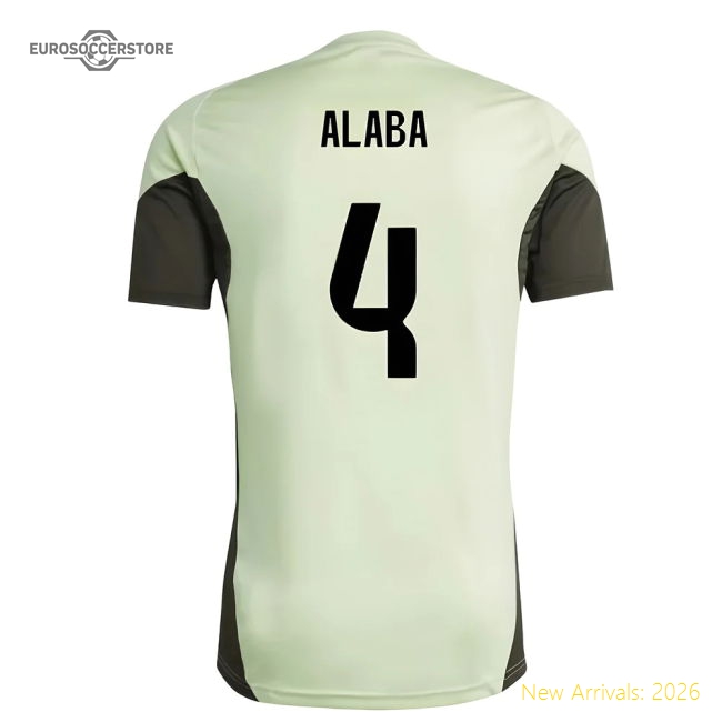 2025-2026 Real Madrid Training Jersey (Almost Lime) (Alaba 4)-Football Jersey Hub