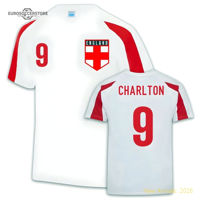England Sports Jersey Training (Sir Bobby Charlton 9)-Football Jersey Hub