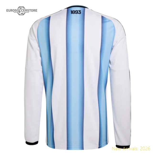 2026-2027 Argentina Long Sleeve Home Shirt (Maradona 10)-Football Jersey Hub