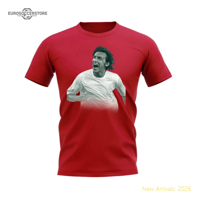 Andrea Pirlo AC Milan Legend T-Shirt (Red)-Football Jersey Hub