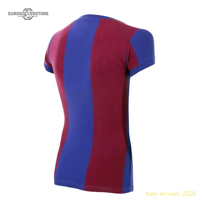 FC Barcelona 1976 - 77 Womens Retro Football Shirt-Football Jersey Hub