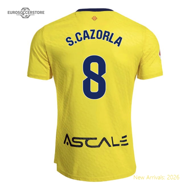 2025-2026 Villarreal Home Shirt (S.Cazorla 8)-Football Jersey Hub