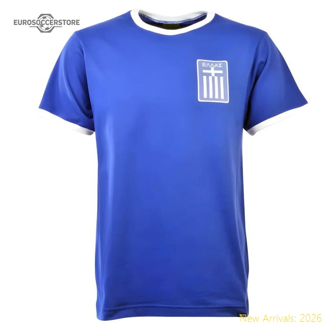 Greece 12th Man - Royal/White T-Shirt-Football Jersey Hub