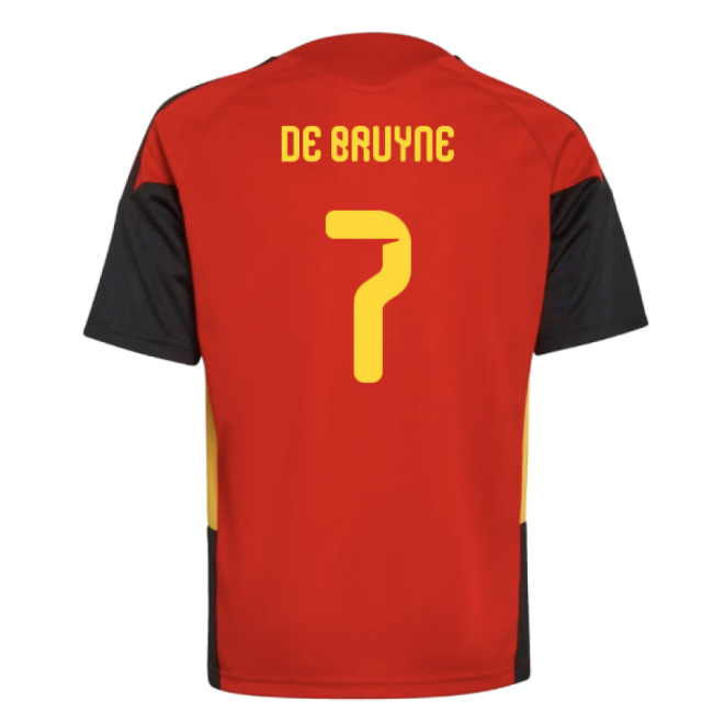 2026-2027 Belgium Training Jersey (Red) - Kids (De Bruyne 7)-Football Jersey Hub