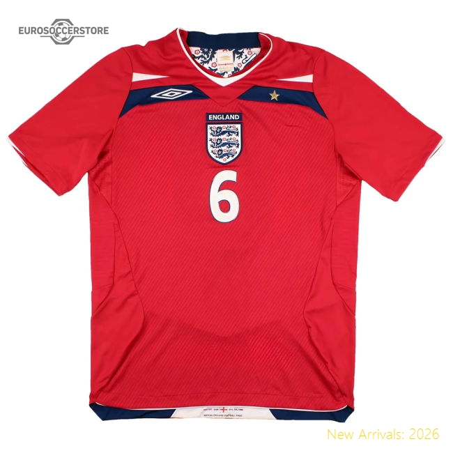 England 2008-10 Away Shirt (M) (Terry #6) (Excellent)-Football Jersey Hub