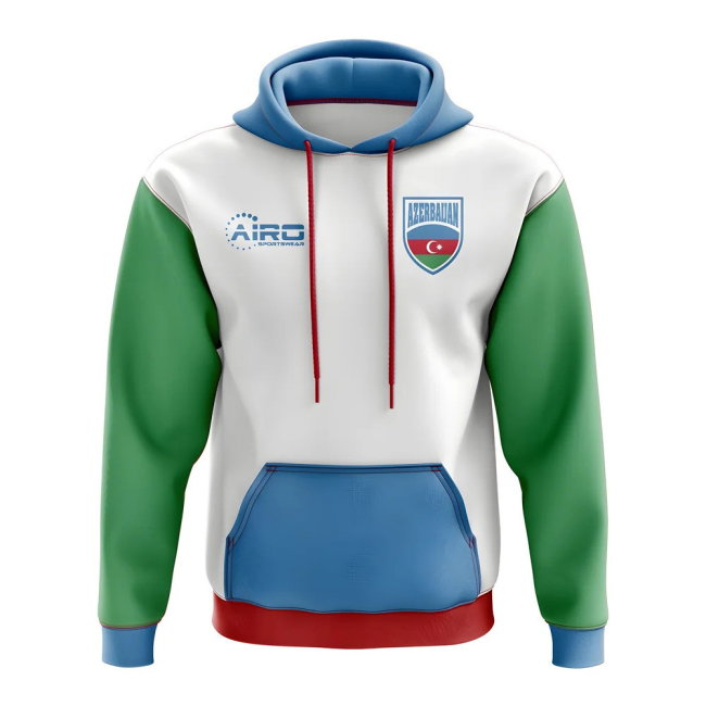 Azerbaijan Concept Country Football Hoody (White)-Football Jersey Hub