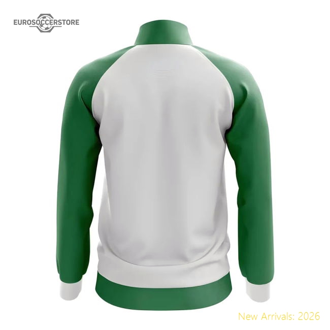 Ireland Concept Football Track Jacket (White)-Football Jersey Hub