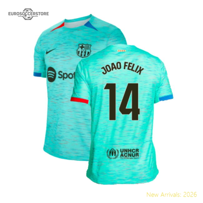 2023-2024 Barcelona Third Shirt (Joao Felix 14)-Football Jersey Hub