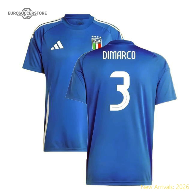 2024-2025 Italy Home Fan Jersey (DIMARCO 3)-Football Jersey Hub