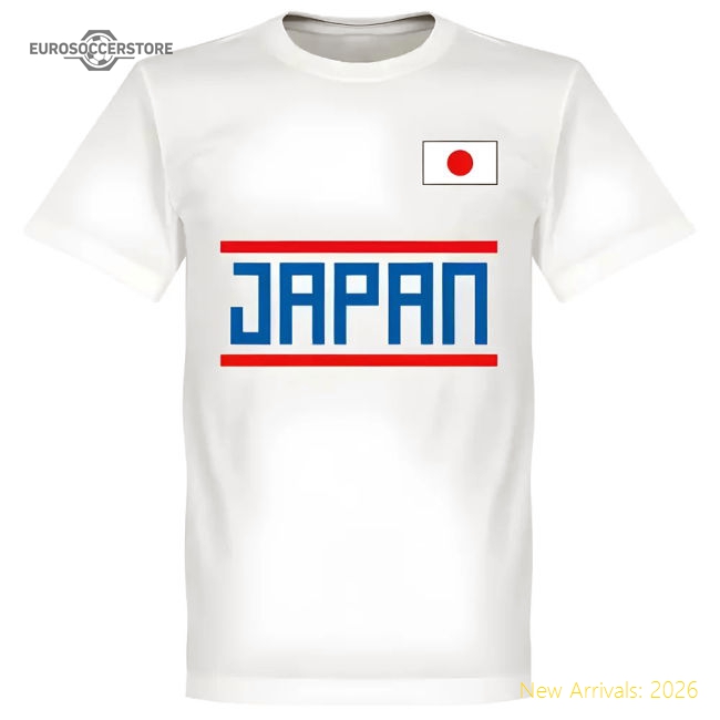 Japan Team T-Shirt - White-Football Jersey Hub