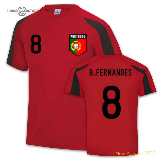 Portugal Sports Jersey Training (Bruno Fernandes 8)-Football Jersey Hub