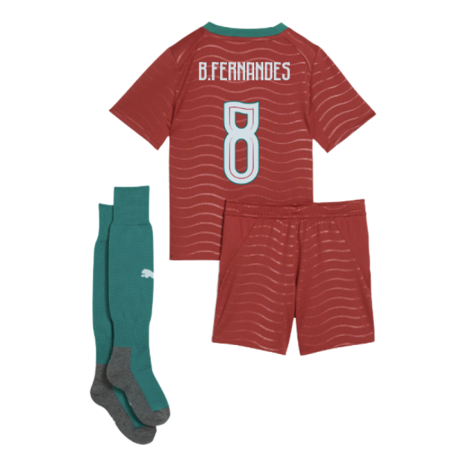2026-2027 Portugal Home Mini Kit (B.Fernandes 8)-Football Jersey Hub
