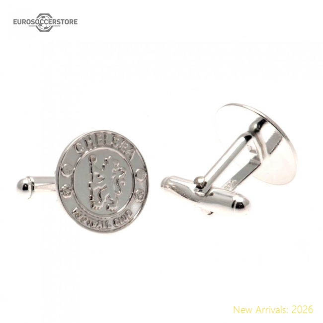 Chelsea FC Sterling Silver Crest Cufflinks-Football Jersey Hub