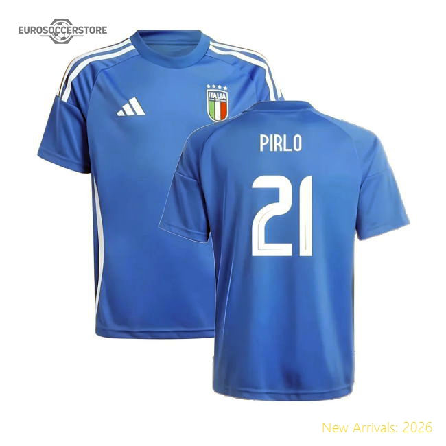 2024-2025 Italy Home Fan Jersey (Kids) (PIRLO 21)-Football Jersey Hub