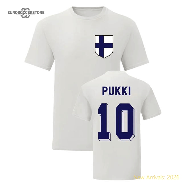 Teemu Pukki Finland National Hero Tee (White)-Football Jersey Hub