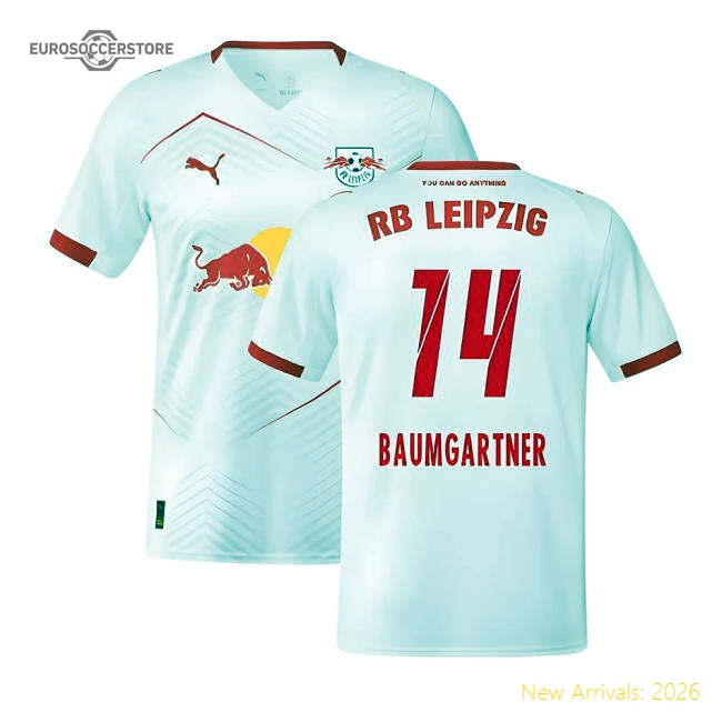 2025-2026 Red Bull Leipzig Home Shirt (Baumgartner 14)-Football Jersey Hub