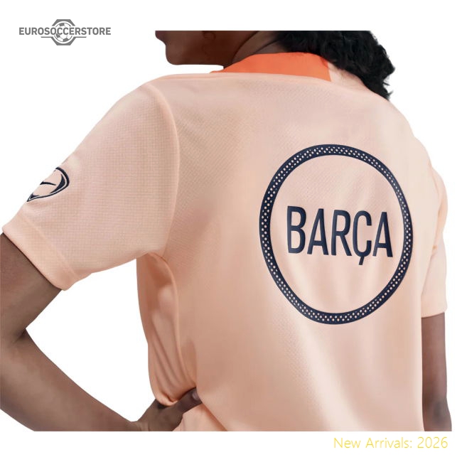 2025-2026 Barcelona Third T90 Strike Training Shirt (Orange) - Kids-Football Jersey Hub