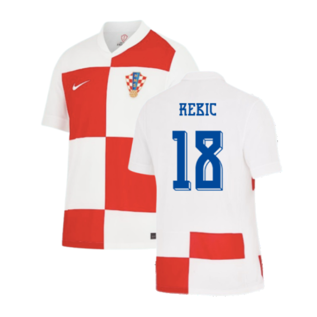 2024-2025 Croatia Home Shirt (Rebic 18)-Football Jersey Hub