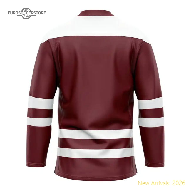 Latvia Home Ice Hockey Shirt-Football Jersey Hub
