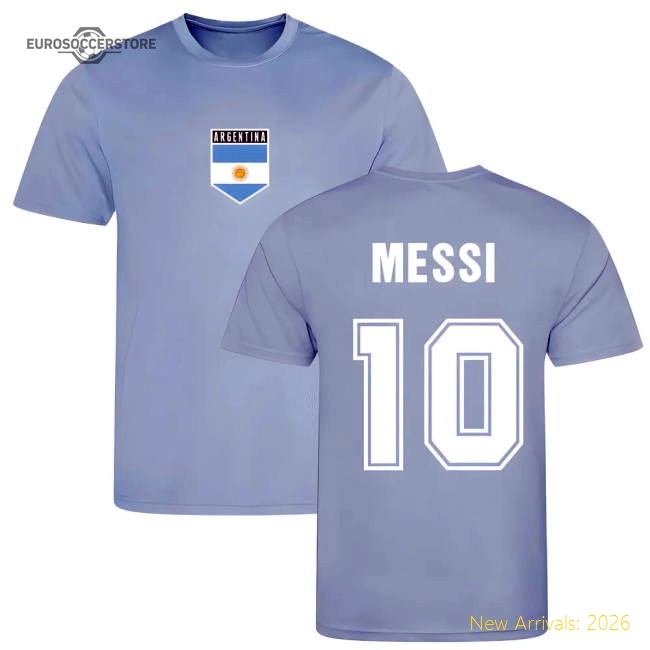 Messi Argentina Training Jersey (Sky Blue)-Football Jersey Hub