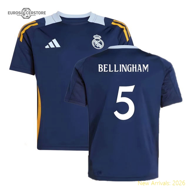 2024-2025 Real Madrid Training Jersey (Navy) - Kids (Bellingham 5)-Football Jersey Hub