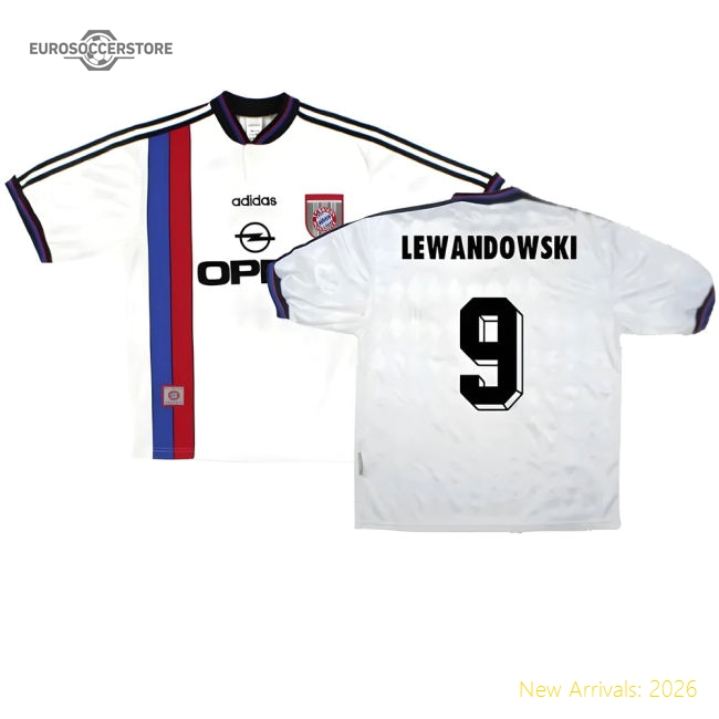 Bayern Munich 1996-98 Away Shirt ((Very Good) S) (Lewandowski 9)-Football Jersey Hub