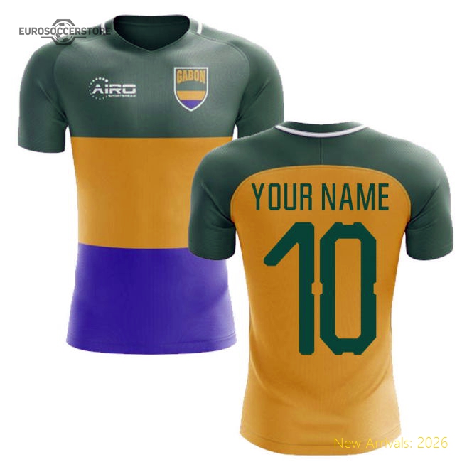 2025-2026 Gabon Home Concept Football Shirt (Your Name) -Kids-Football Jersey Hub