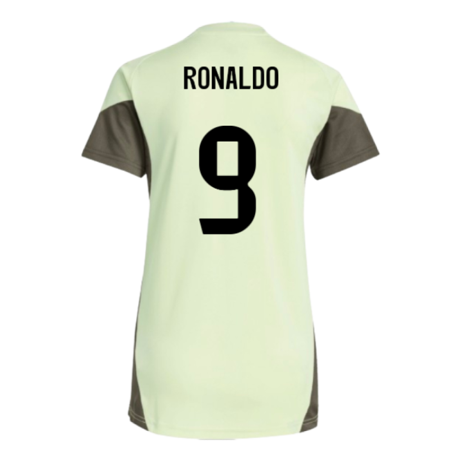 2025-2026 Real Madrid Training Jersey (Almost Lime) - Womens (Ronaldo 9)-Football Jersey Hub